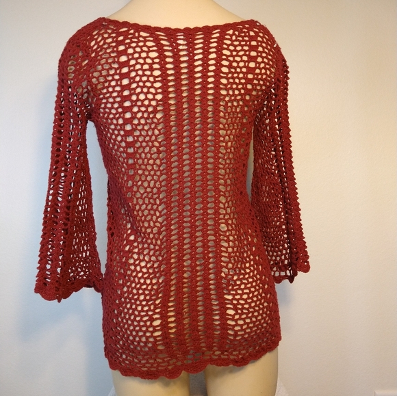 Merlot Crochet Cover Up S - Picture 4 of 7